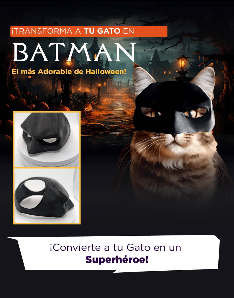 Mascara Para Gato De Batman Disfraz Mascotas